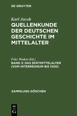 Das Spätmittelalter (vom Interregnum bis 1500)