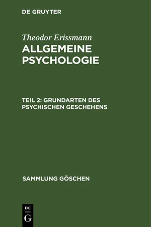 Grundarten des psychischen Geschehens