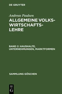 Haushalte, Unternehmungen, Marktformen_cover