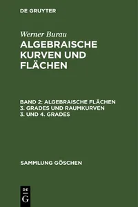 Algebraische Flächen 3. Grades und Raumkurven 3. und 4. Grades_cover