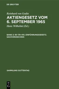 §§ 179–410. Einführungsgesetz. Sachverzeichnis_cover