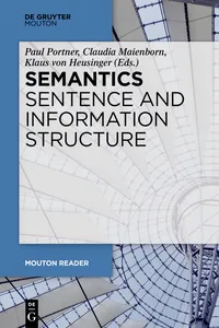 Semantics - Sentence and Information Structure_cover