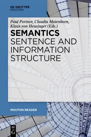 Semantics - Sentence and Information Structure