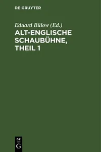 Alt-Englische Schaubühne, Theil 1_cover