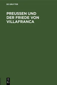 Preussen und der Friede von Villafranca_cover