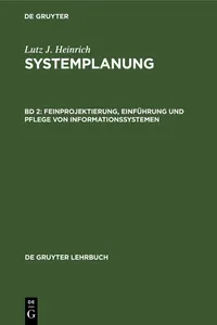 Feinprojektierung, Einführung und Pflege von Informationssystemen_cover