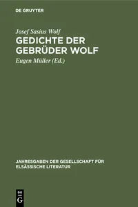 Gedichte der Gebrüder Wolf_cover