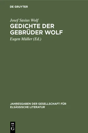 Gedichte der Gebrüder Wolf