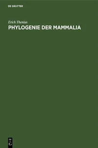 Phylogenie der Mammalia_cover