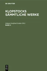 Friedrich Gottlieb Klopstock: Klopstocks sämmtliche Werke. Band 2_cover