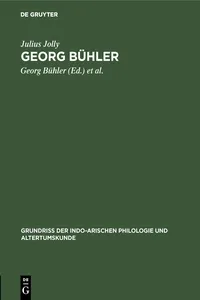 Georg Bühler_cover