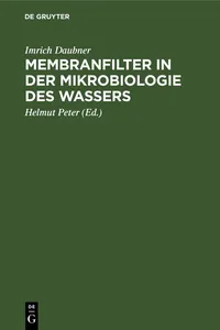 Membranfilter in der Mikrobiologie des Wassers_cover