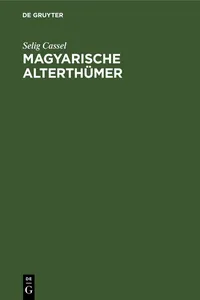 Magyarische Alterthümer_cover