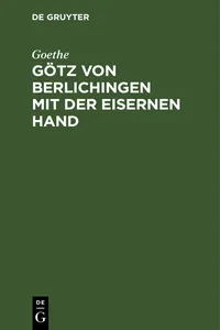 Götz von Berlichingen mit der eisernen Hand_cover