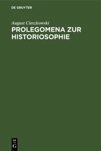 Prolegomena zur Historiosophie_cover