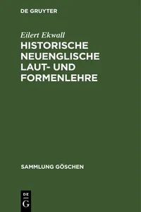 Historische neuenglische Laut- und Formenlehre_cover