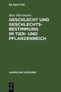 Geschlecht und Geschlechtsbestimmung im Tier- und Pflanzenreich_cover