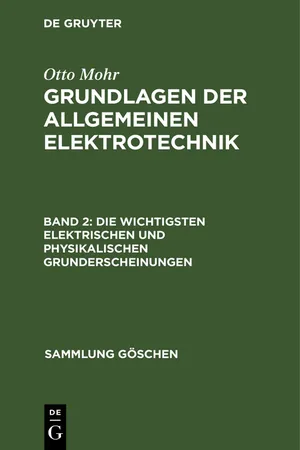 Die wichtigsten elektrischen und physikalischen Grunderscheinungen