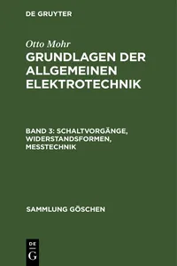 Schaltvorgänge, Widerstandsformen, Messtechnik_cover