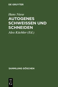 Autogenes Schweißen und Schneiden_cover