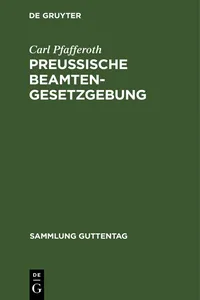 Preußische Beamten-Gesetzgebung_cover