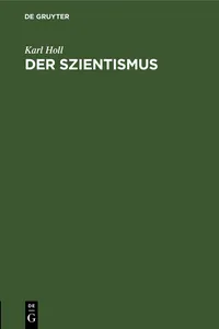 Der Szientismus_cover