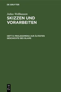 Prolegomena zur ältesten Geschichte des Islams_cover