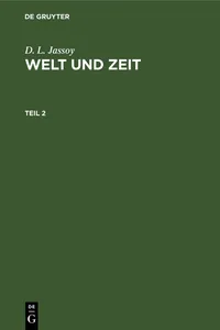 D. L. Jassoy: Welt und Zeit. Teil 2_cover