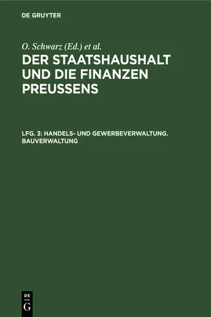 Handels- und Gewerbeverwaltung. Bauverwaltung