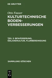 Bewässerung, Ödlandkultur, Flurbereinigung_cover