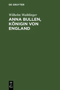 Anna Bullen, Königin von England_cover