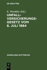 Unfallversicherungsgesetz vom 6. Juli 1884_cover