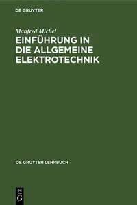 Einführung in die allgemeine Elektrotechnik_cover