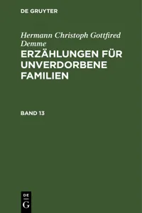 Hermann Christoph Gottfried Demme: Erzählungen für unverdorbene Familien. Band 13_cover