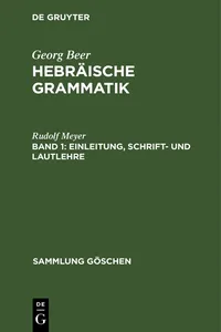 Einleitung, Schrift- und Lautlehre_cover