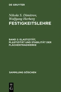 Elastizität, Plastizität und Stabilität der Flächentragwerke_cover