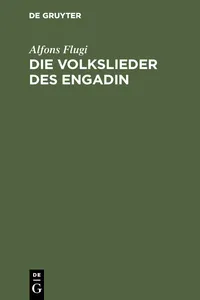 Die Volkslieder des Engadin_cover