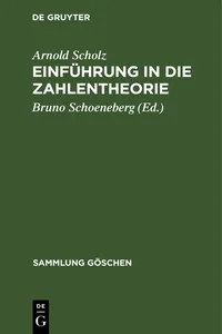 Einführung in die Zahlentheorie_cover