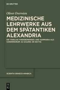 Medizinische Lehrwerke aus dem spätantiken Alexandria_cover