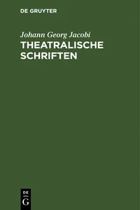 Theatralische Schriften_cover