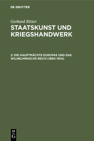 Die Hauptmächte Europas und das wilhelminische Reich (1890–1914)