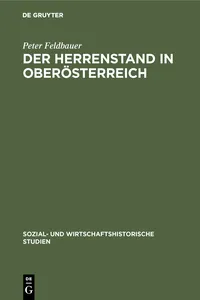 Der Herrenstand in Oberösterreich_cover