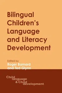 Bilingual Children's Language and Literacy Development_cover