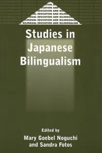 Studies in Japanese Bilingualism_cover