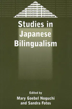 Studies in Japanese Bilingualism