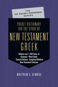 Pocket Dictionary for the Study of New Testament Greek_cover