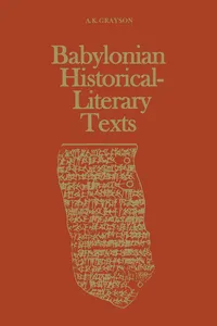 Babylonian Historical-Literary Texts_cover