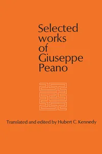 Selected Works of Giuseppe Peano_cover