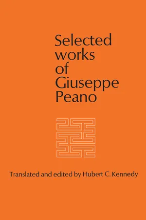 Selected Works of Giuseppe Peano