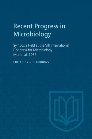 Recent Progress in Microbiology VIII